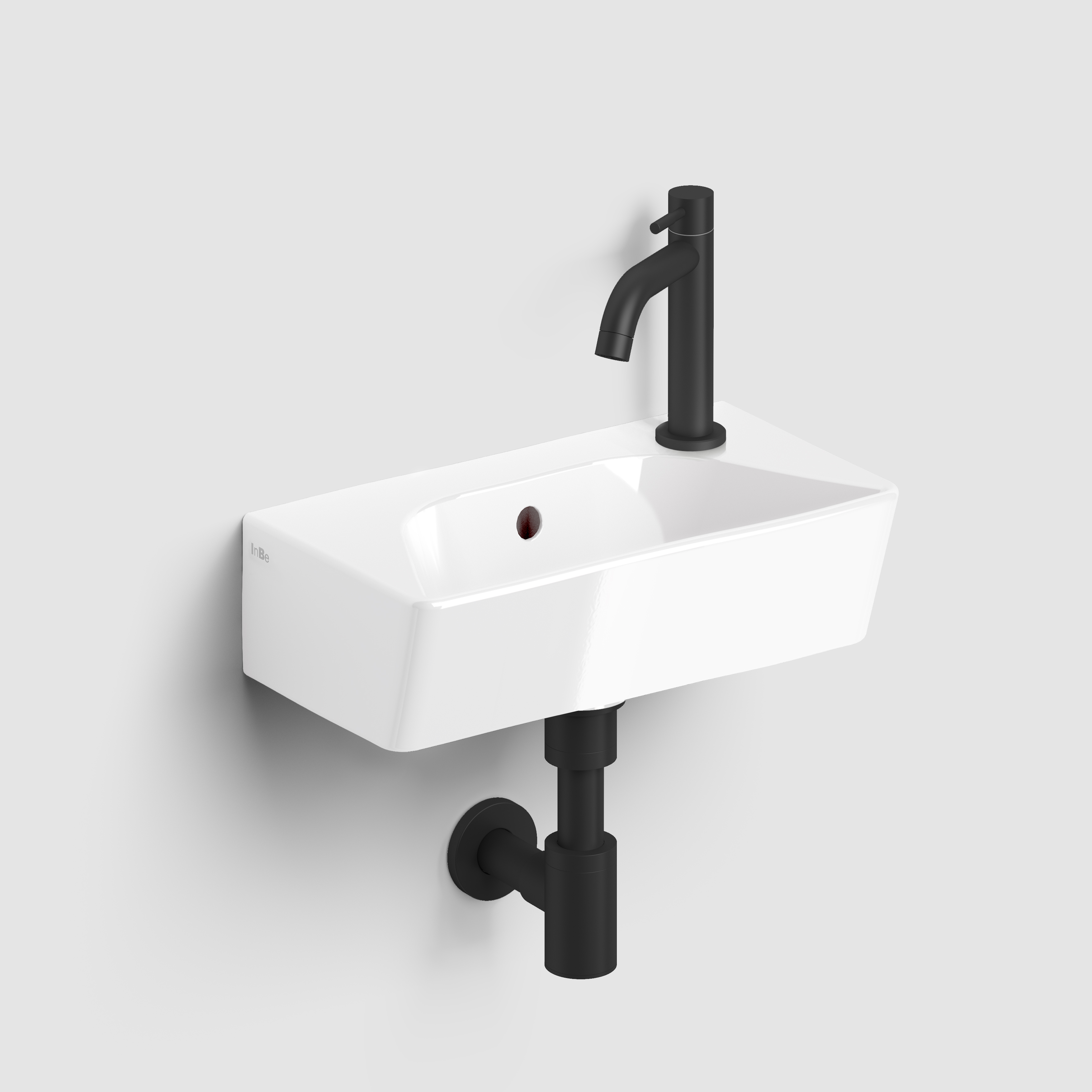 Clou InBe fontein set 6 wit keramiek en mat zwart IB/03.03095.21